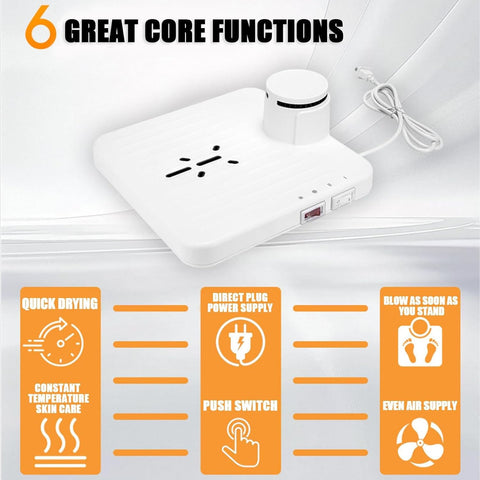Full Body Dryer after Shower, 960W Automatic Stand-on Blow-Dryer with Constant Warm Air; Hands-Free Foot and Skin Care Blower Professional for Elderly & Family, Waterproof Grooming Heater