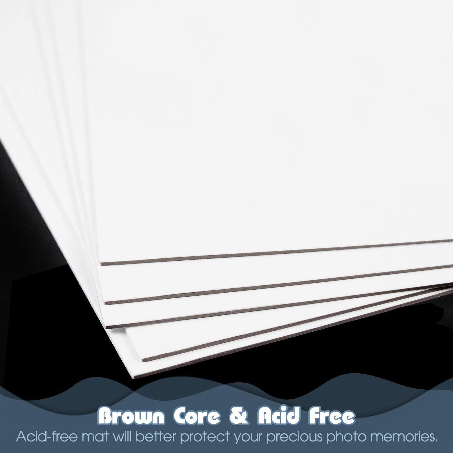 Golden State Art 16x20 Backing Boards, 25 Pack Bright White Backer Boards