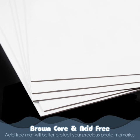 Golden State Art 16x20 Backing Boards, 25 Pack Bright White Backer Boards