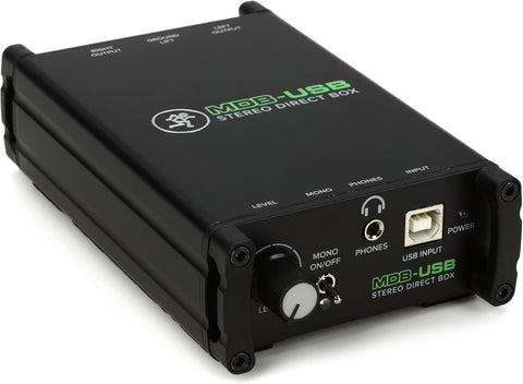 Mackie MDB-2P Passive Stereo DI Box, Dual 1/4" Inputs, Ground Lift