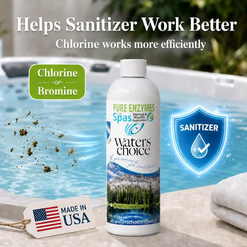 Waters Choice Spa Enzymes 3 Pack, Simple 3-Step Hot Tub Cleaner