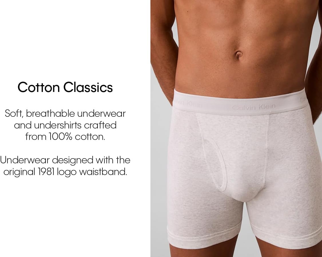 Calvin Klein Men's Cotton Classics 7-Pack Boxer Brief