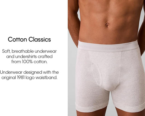 Calvin Klein Men's Cotton Classics 7-Pack Boxer Brief