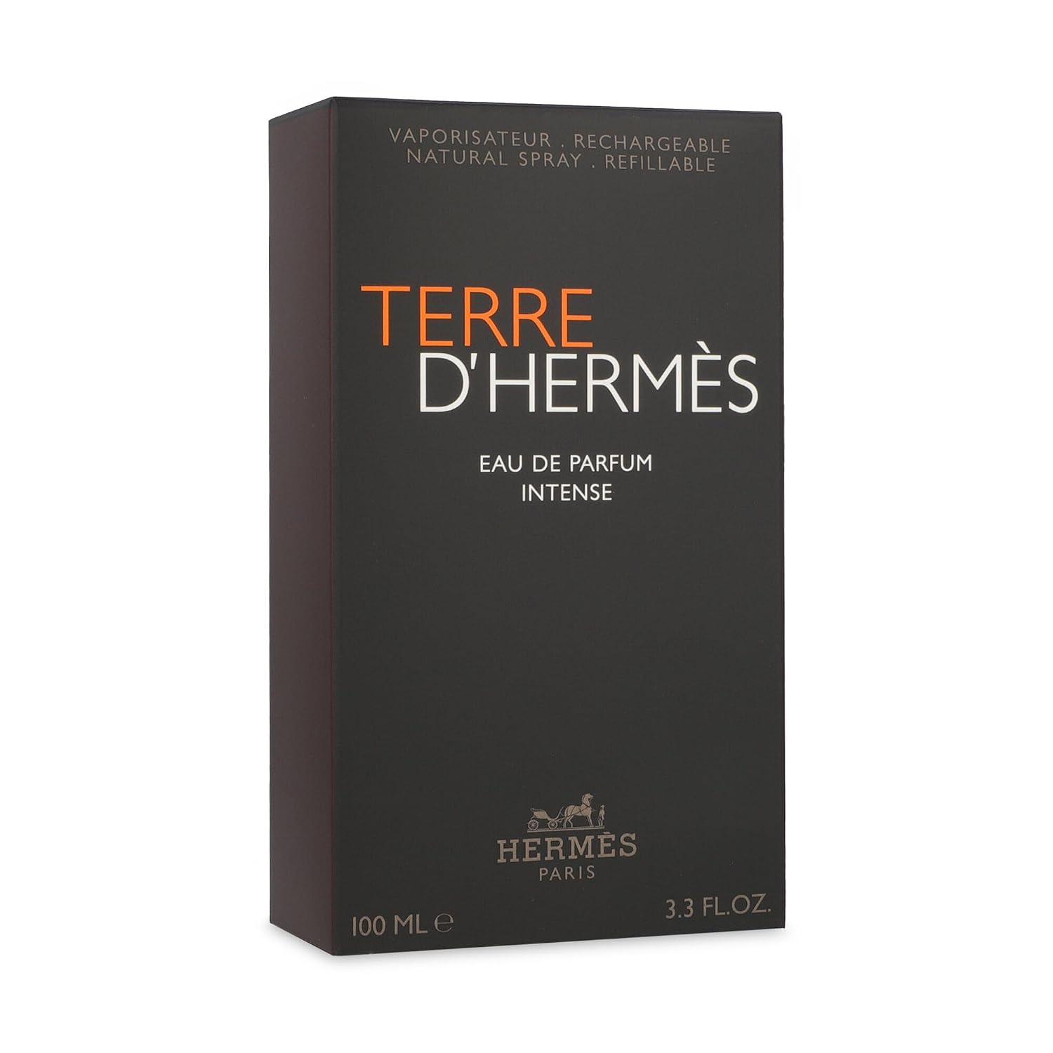 Terre D'Hermes by Hermes for Men 3.3 oz Eau de Parfum Intense Refillable Spray