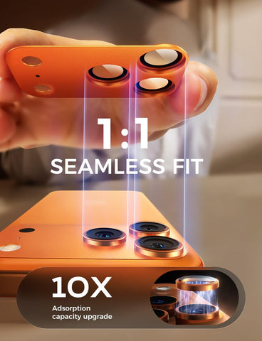 MAGIC JOHN 2 Pack Camera Lens Protector for iPhone 17 Pro Max 6.9”,Orange