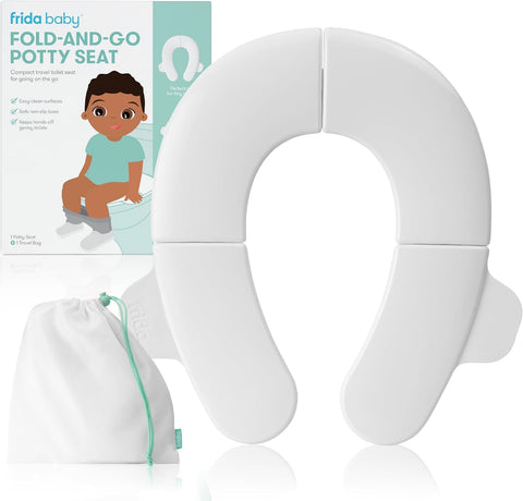 Frida Baby Fold-and-Go Portable Potty Seat for Toilet, Toddlers, Free Bag