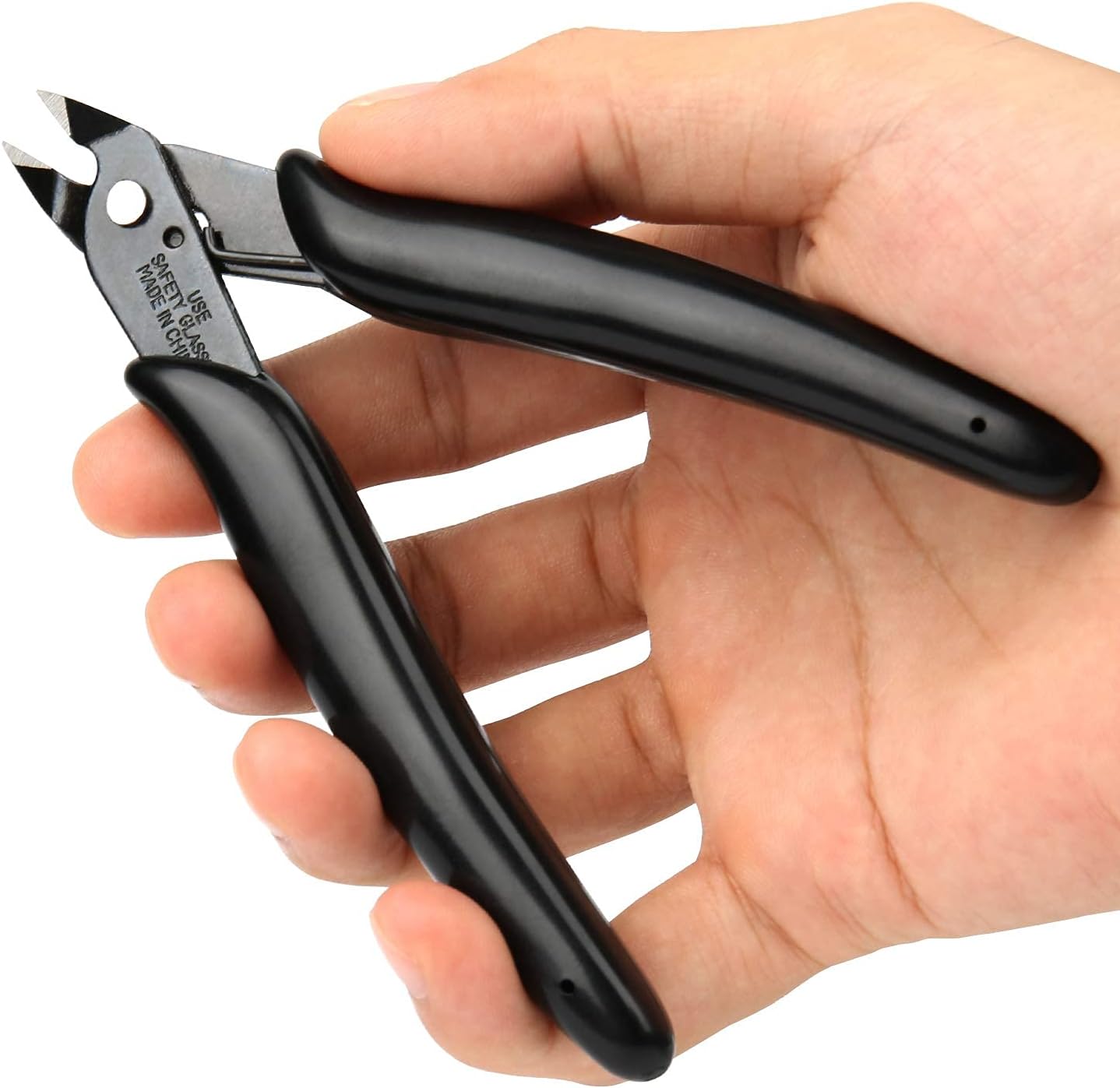 BOENFU Flush Cutters Spring Loaded Jewelry Pliers Side Wire Cutter