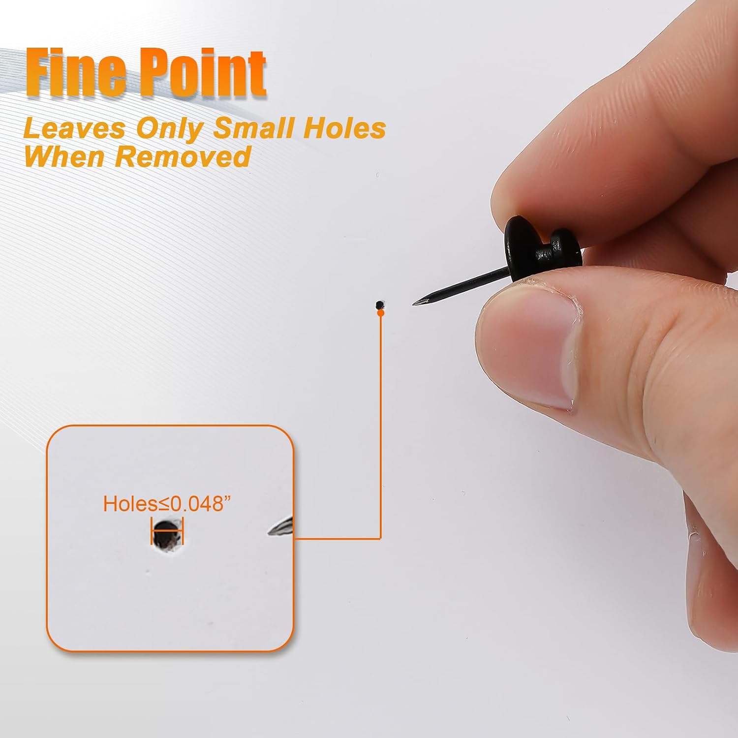 KURUI 60Pcs Metal Thumb Tacks for Wall, Heavy Duty Picture Hanging Nails