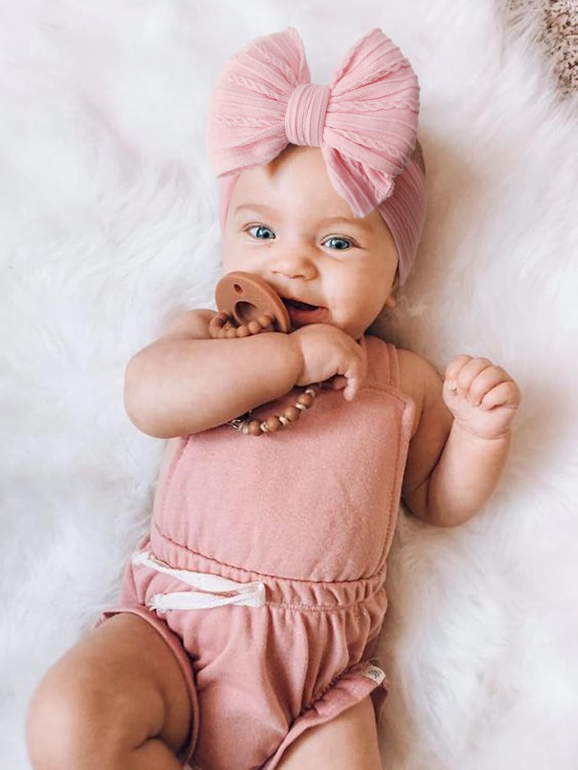 AQOKKA Baby Bows Headbands Nylon Baby Girl Headbands Soft Handmade Hairbands Toddler Hair Accessories for Girls Baby Newborn Infant Kids