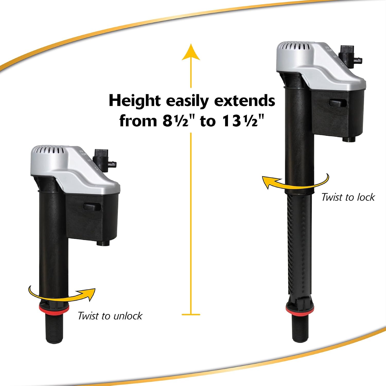 Korky QuietFILL Platinum Toilet Fill Valve - Universal Fits 99% of Toilets