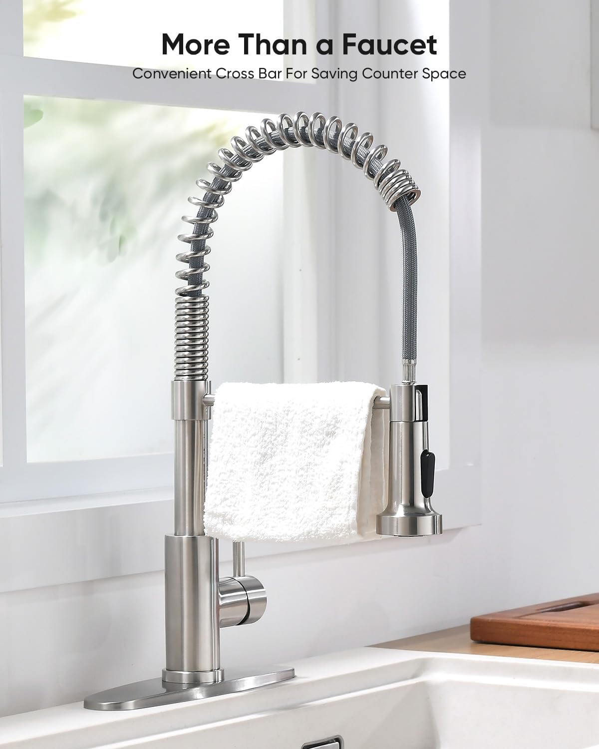 Kitchen Faucet with Pull Down Sprayer Brushed Nickel