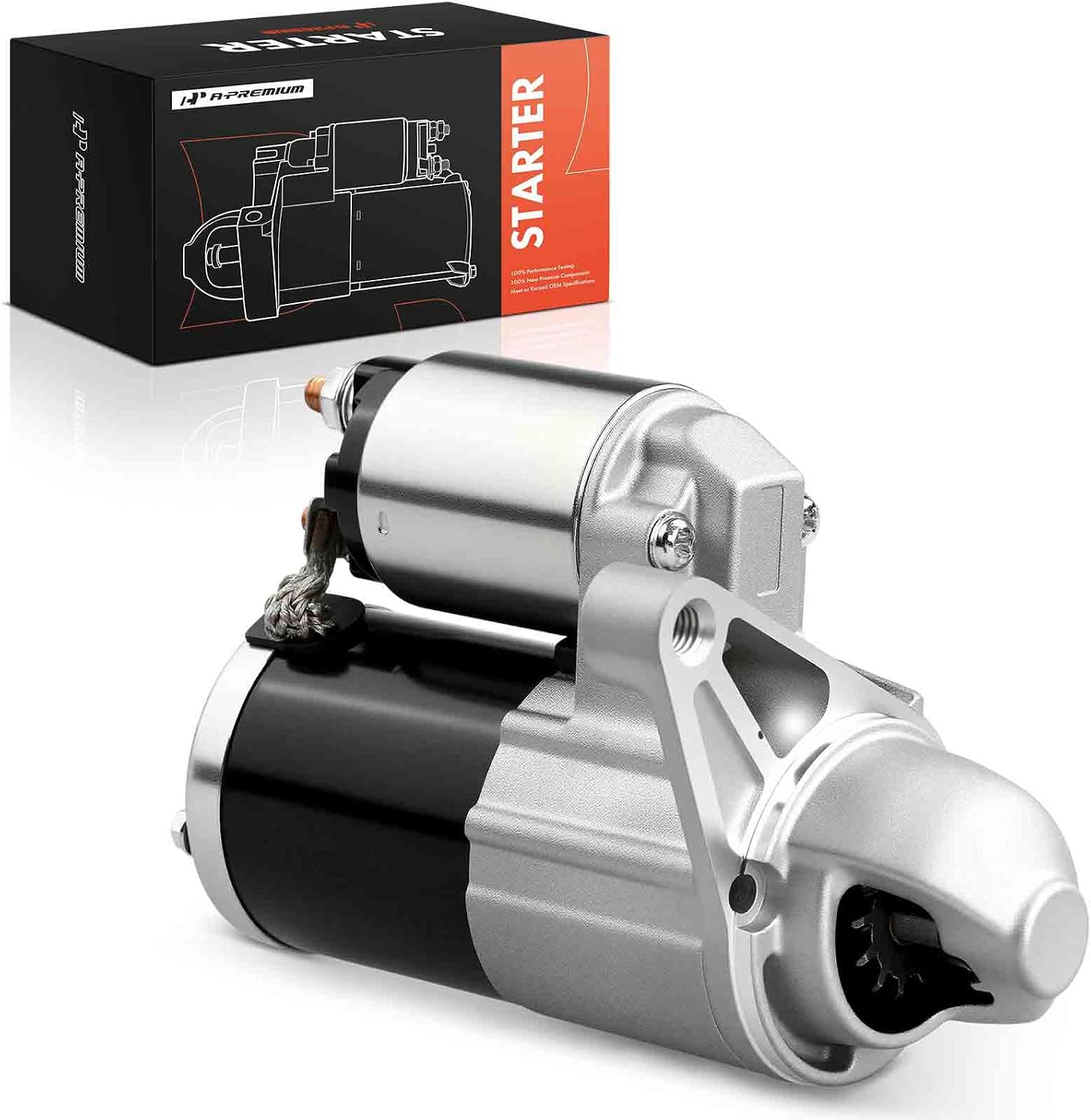 A-Premium Starter Motor, 12V 1.4KW 13 Teeth Clockwise