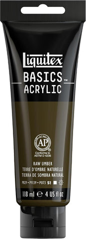 Liquitex BASICS Acrylic Paint, 13.5-oz Bottle, Unbleached Titanium