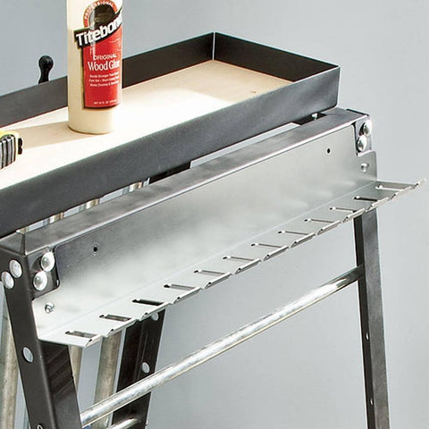 Rockler 24” Parallel Clamp Rack - Helps to Store Heavy Duty Clamps – Durable Galvanized Steel Parallel Clamps – Rack Stores Clamps up to 24” Wide - Workshop Organizers and Storage