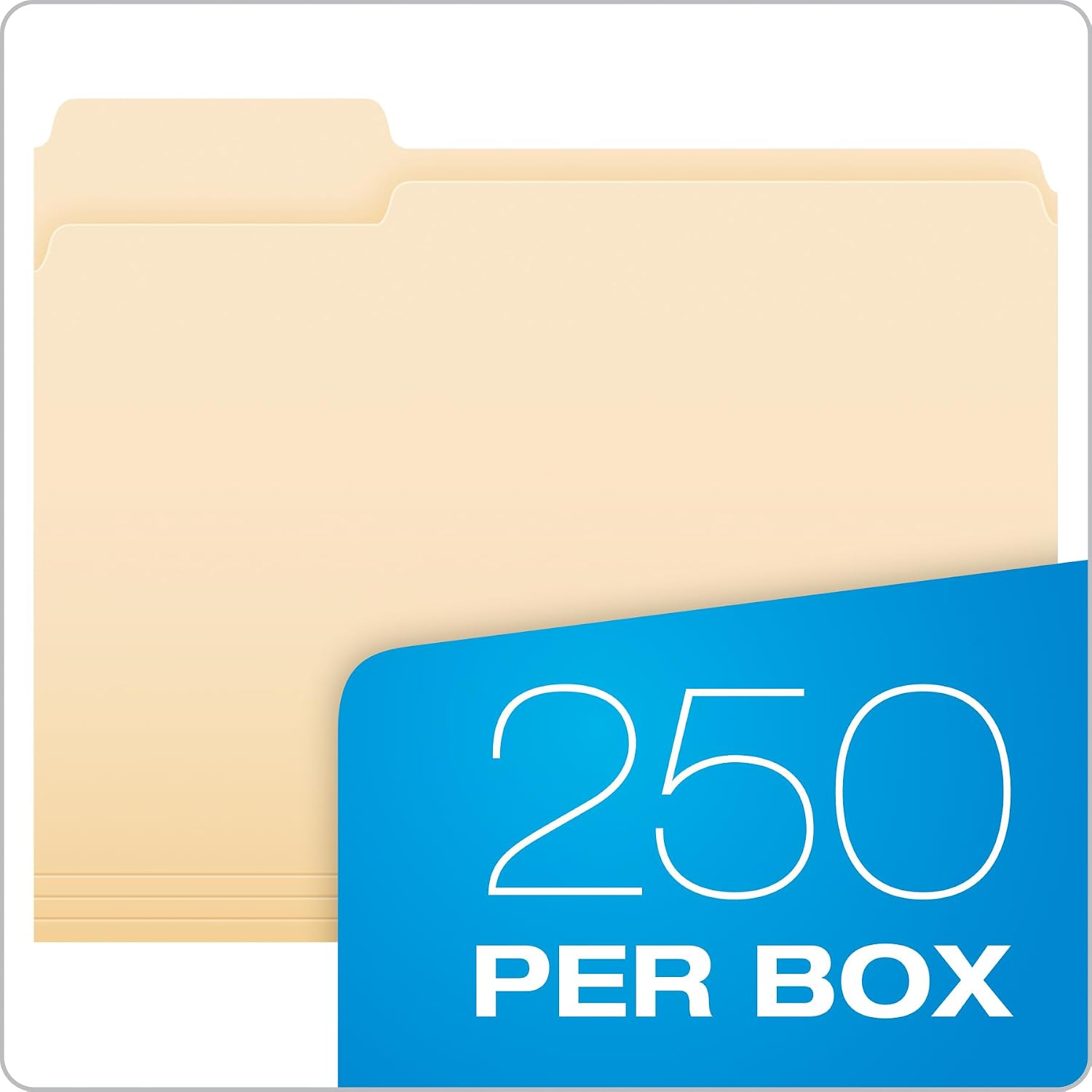 Pendaflex Essentials File Folders, Letter Size, 1/3 Cut, Manila, 250 per Box (752250)