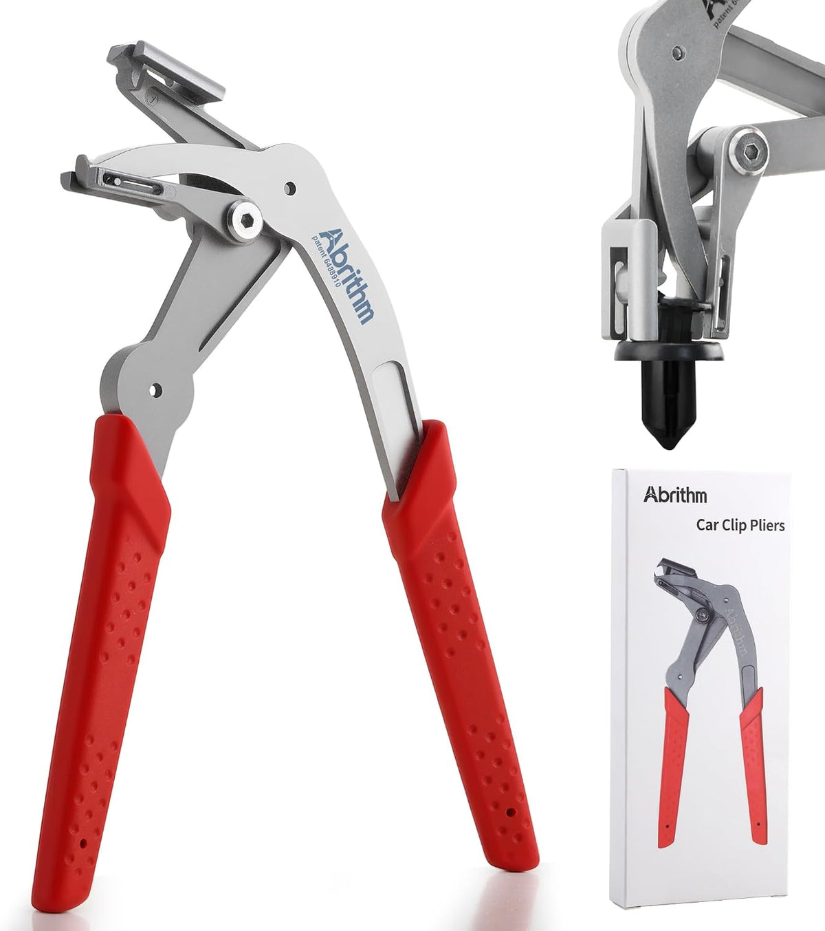 Car Clip Pliers, Panel Clip Removal Tool for Plastic Fasteners, Red
