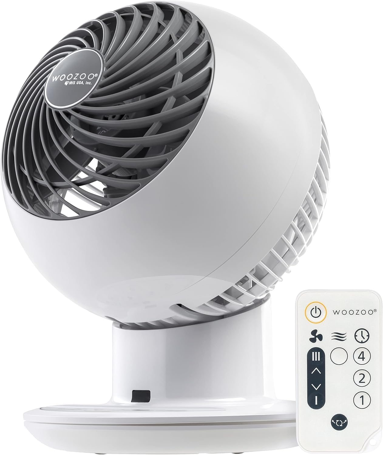 IRIS USA WOOZOO Air Circulator Fan with Remote, 5 Speeds, Quiet Fan, White