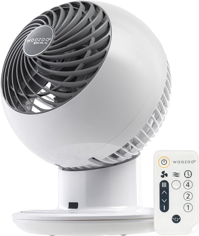 IRIS USA WOOZOO Air Circulator Fan with Remote, 5 Speeds, Quiet Fan, White