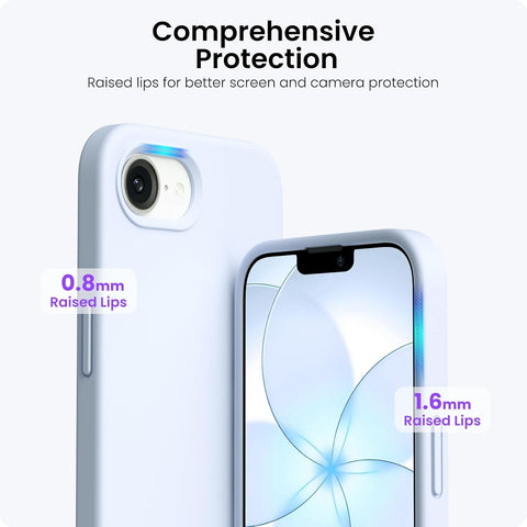ORNARTO for iPhone 17e Case and for iPhone 16e Case 6.1'', Baby Blue