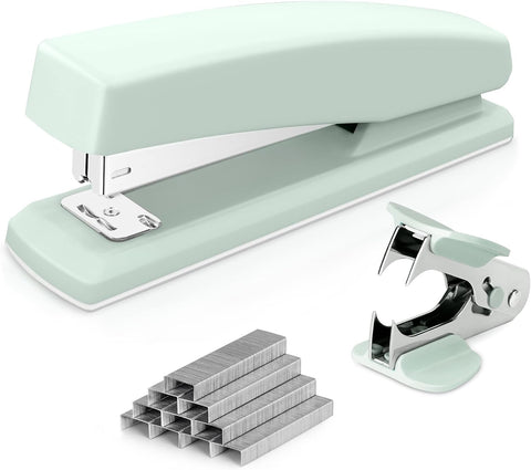 Deli Stapler, 25 Sheet Capacity, 1000 Staples & Staple Remover, Green