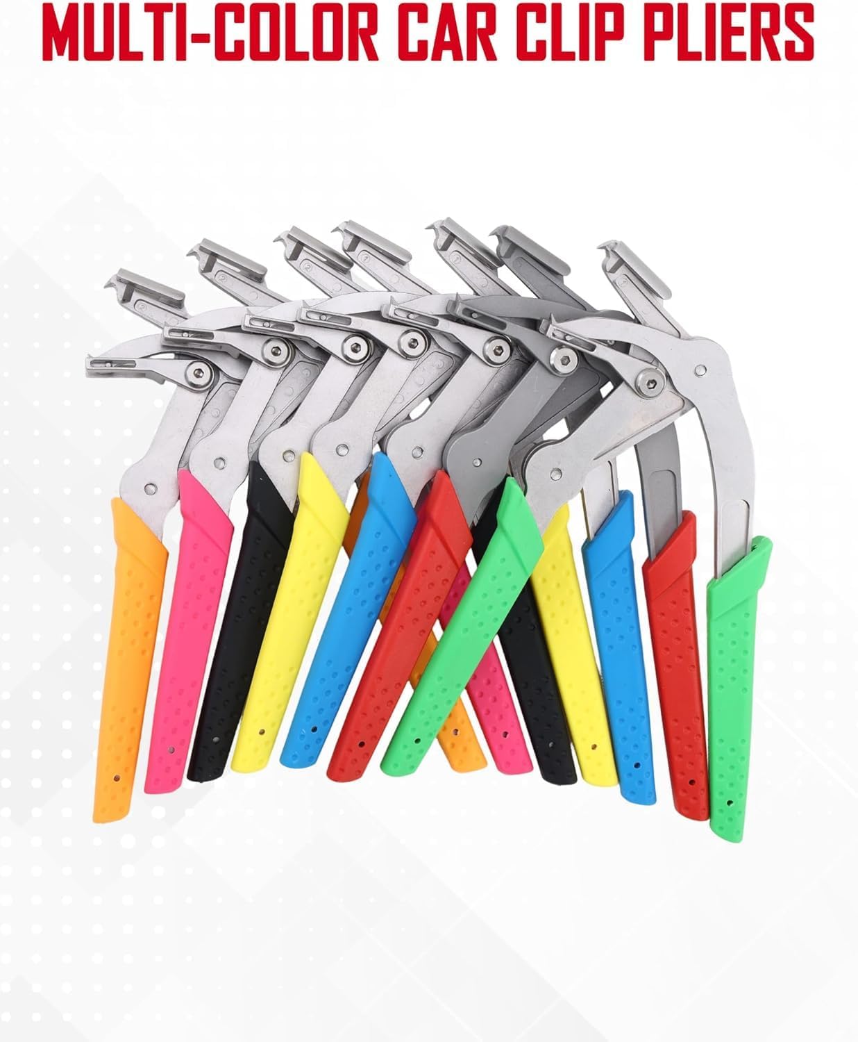 Car Clip Pliers, Panel Clip Removal Tool for Plastic Fasteners, Red