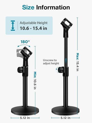InnoGear Desktop Microphone Stand Holder Mic Stand Desk Mount for Fifine