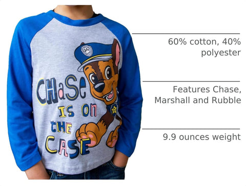 Nickelodeon Paw Patrol Boys' 3-Pack Long Sleeve T-Shirts Toddler to Little Kid