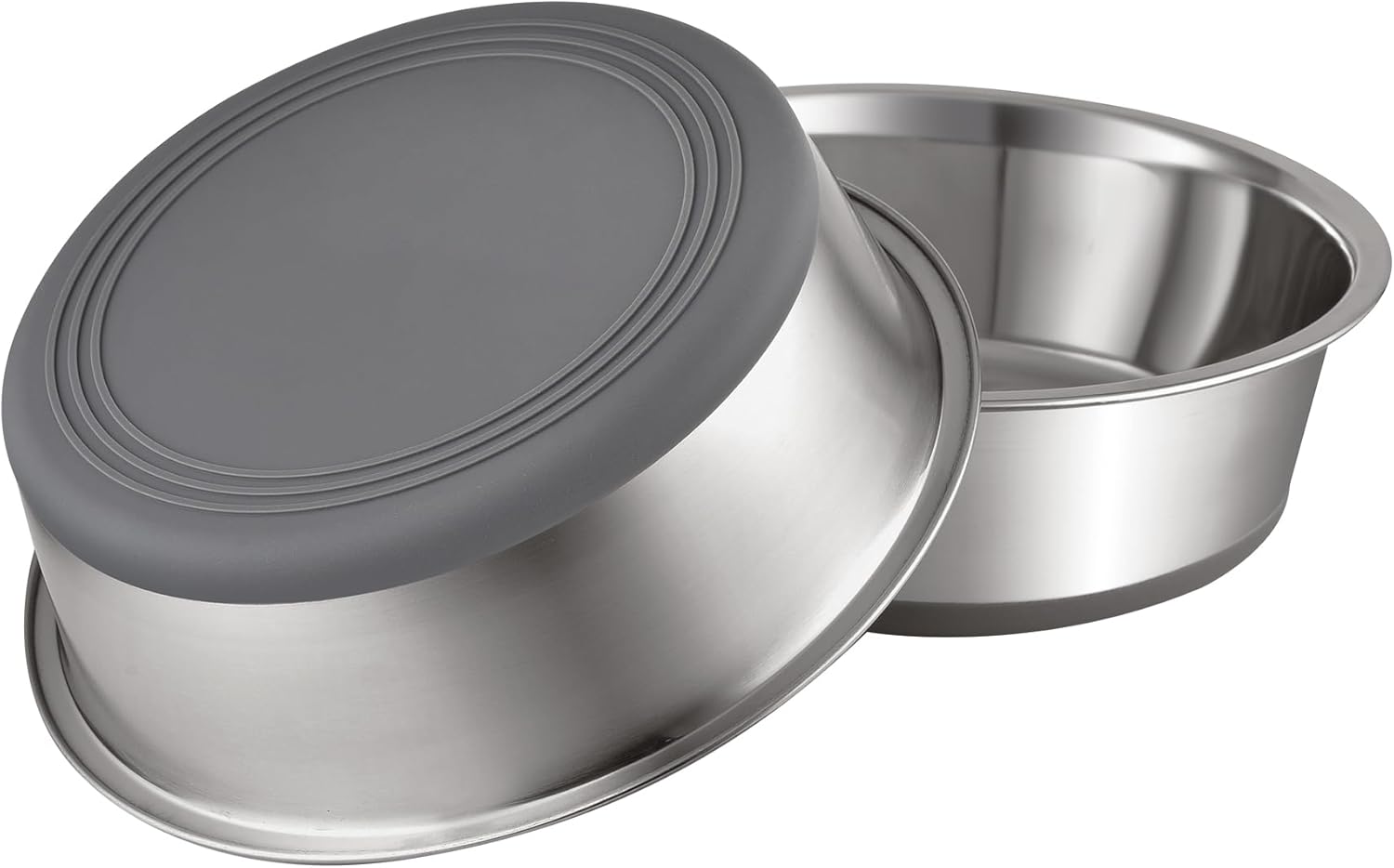 PEGGY11 Nonslip Stainless Steel Dog Cat Bowls, 2 US Cup Each, 2 Pack