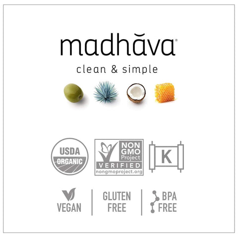 MADHAVA Organic Coconut Sugar (1LB, Pack of 6), Natural Sweetener, White Sugar Alternative for Baking and Cooking, Clean Coffee & Tea Sweetener, Vegan, Organic and Non-GMO