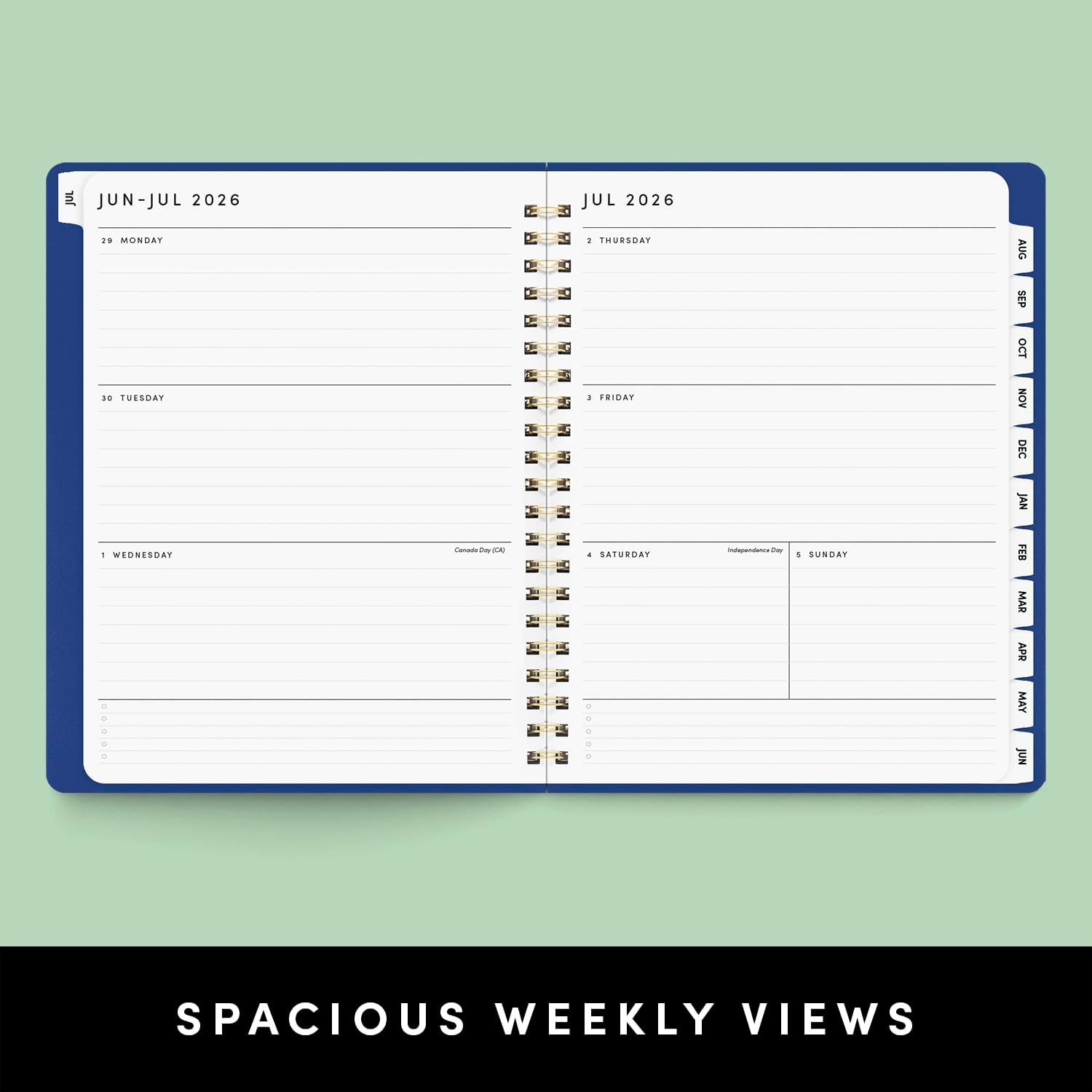 PAPERAGE Academic Planner, Weekly & Monthly Planner & Calendar, 12-Months, July 2026 - June 2027, (9.5" x 11"), School & Student Planning Agenda with Tabs, Bonus Pages & Inner Pocket, Raspberry