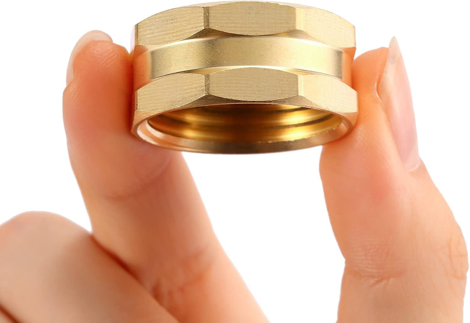 2 Pack Garden Hose End Caps with Washers, Brass Spigot Cap, 3/4" Female End Cap