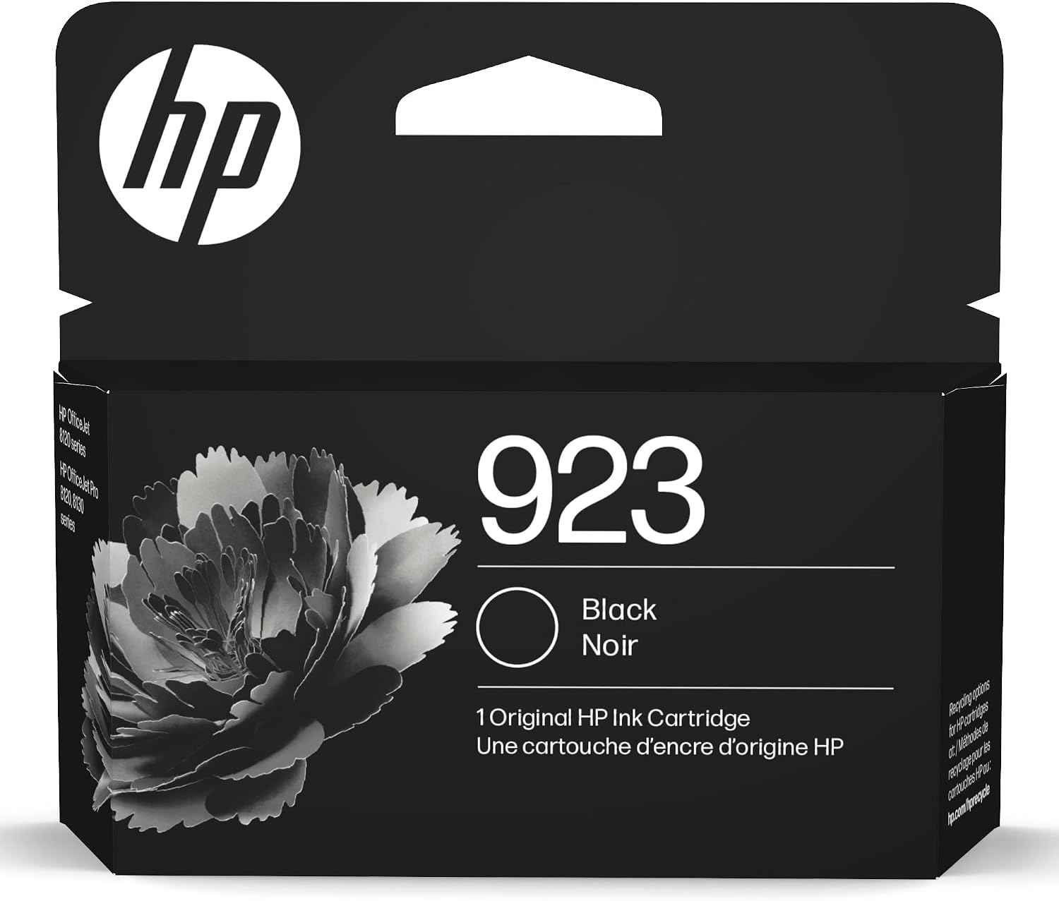 HP 923 Black Ink Cartridge | Works with OfficeJet 8120, Pro 8130 Series | 4K0T3LN