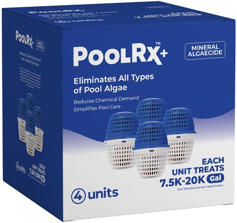 PoolRX+ Pool Unit 7.5k-20k gallons, Blue, (331003), 7,500-20,000 gallons, 4 Count (Pack of 6)