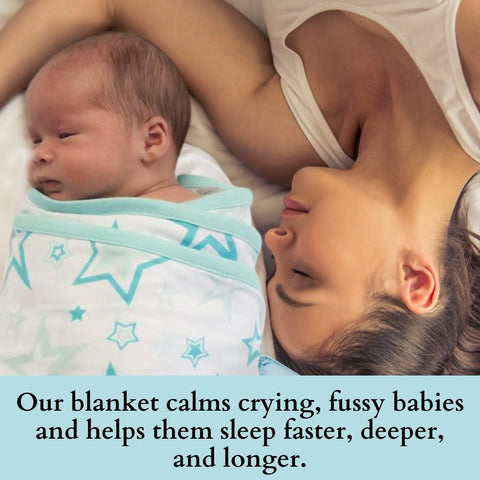 Miracle Blanket Swaddle Wrap, Newborn Baby Swaddle, Green with Beige Trim