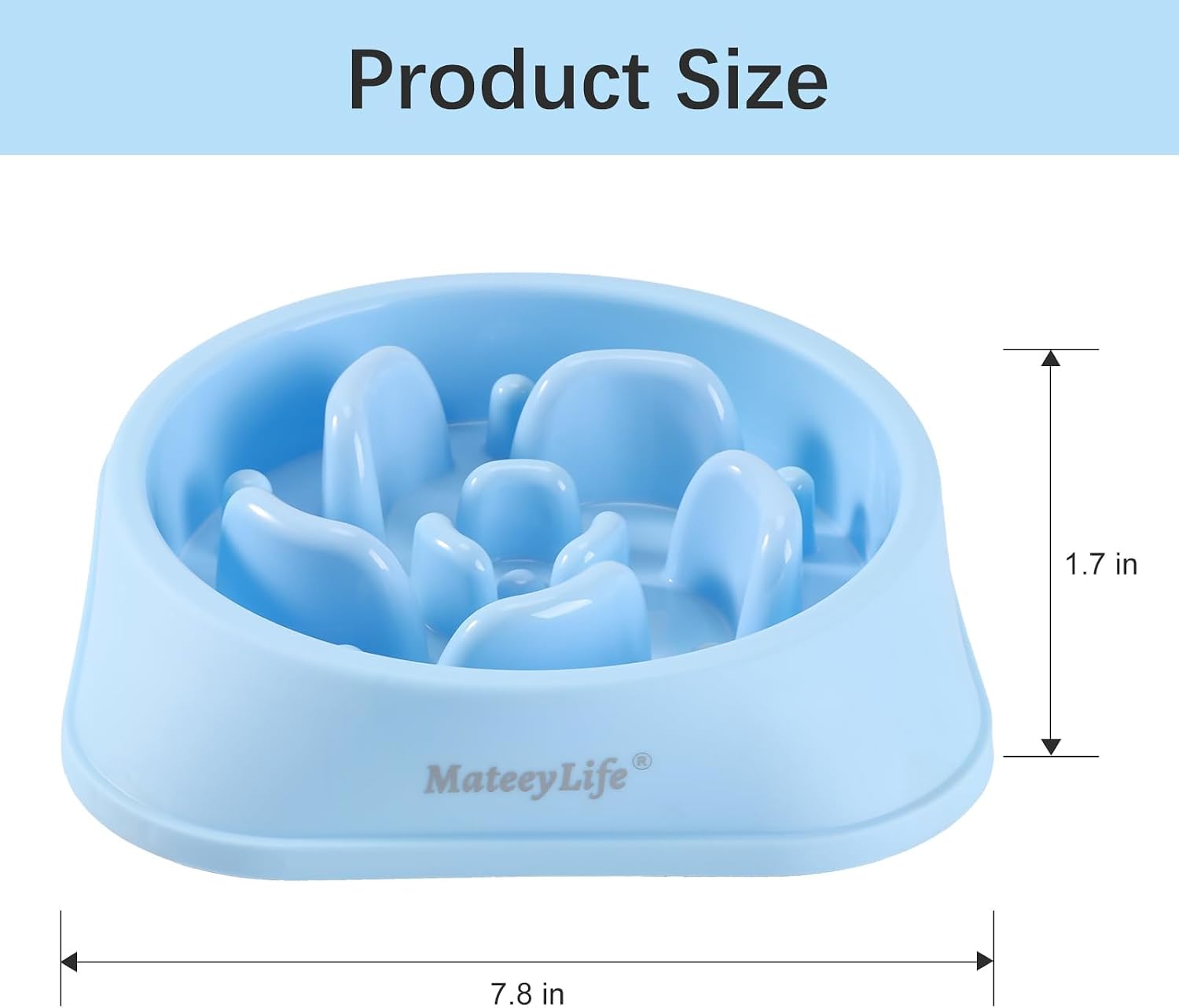 MateeyLife 2-Pack Slow Feeder Dog Bowls, 2 Cups, Dog Puzzle Feeder Bowl