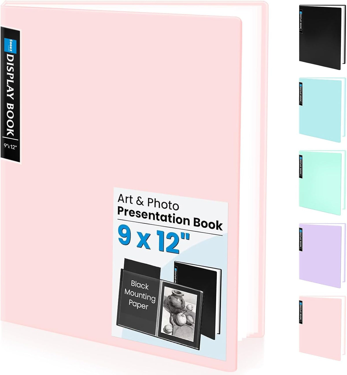 Sooez Binder with Plastic Sleeves 30-Pocket, Displays 60 Pages, 9x12Folders