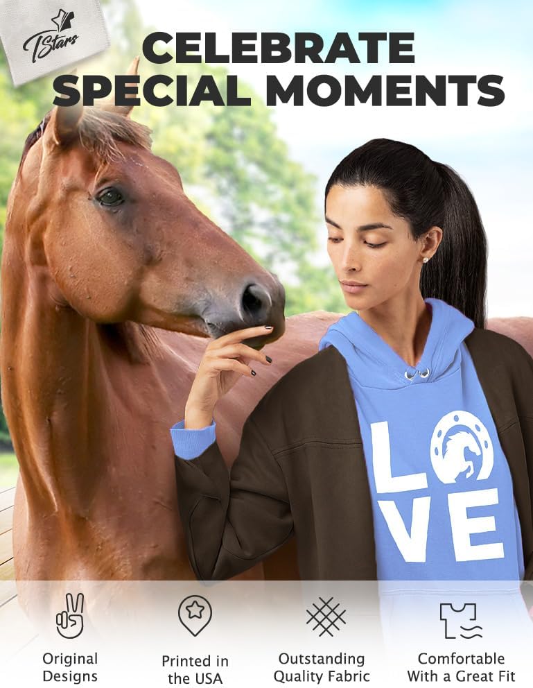 Tstars Infinity Love Horse Hoodie Women Teen Girls Equestrian Riding