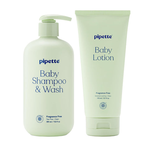 Pipette Baby Wash & Lotion Duo, Fragrance Free (Pack of 2)