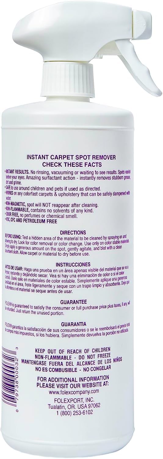 FOLEX Instant Pet Stain & Odor Eliminator, 32 oz