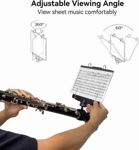 TC10C Clarinet Lyre with Flip Folder for Marching Band