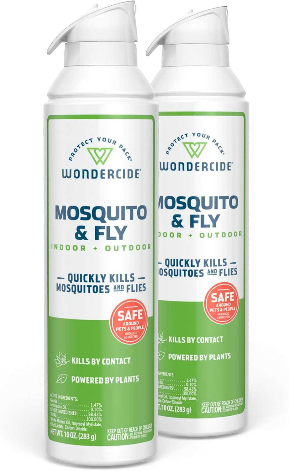 Wondercide - Mosquito and Fly Aerosol Spray - 10 oz, 2-Pack