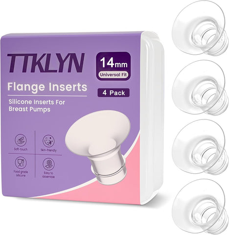 4 Pcs 14mm Flange Inserts, Soft Flange Reducer for 24mm Breast Shield