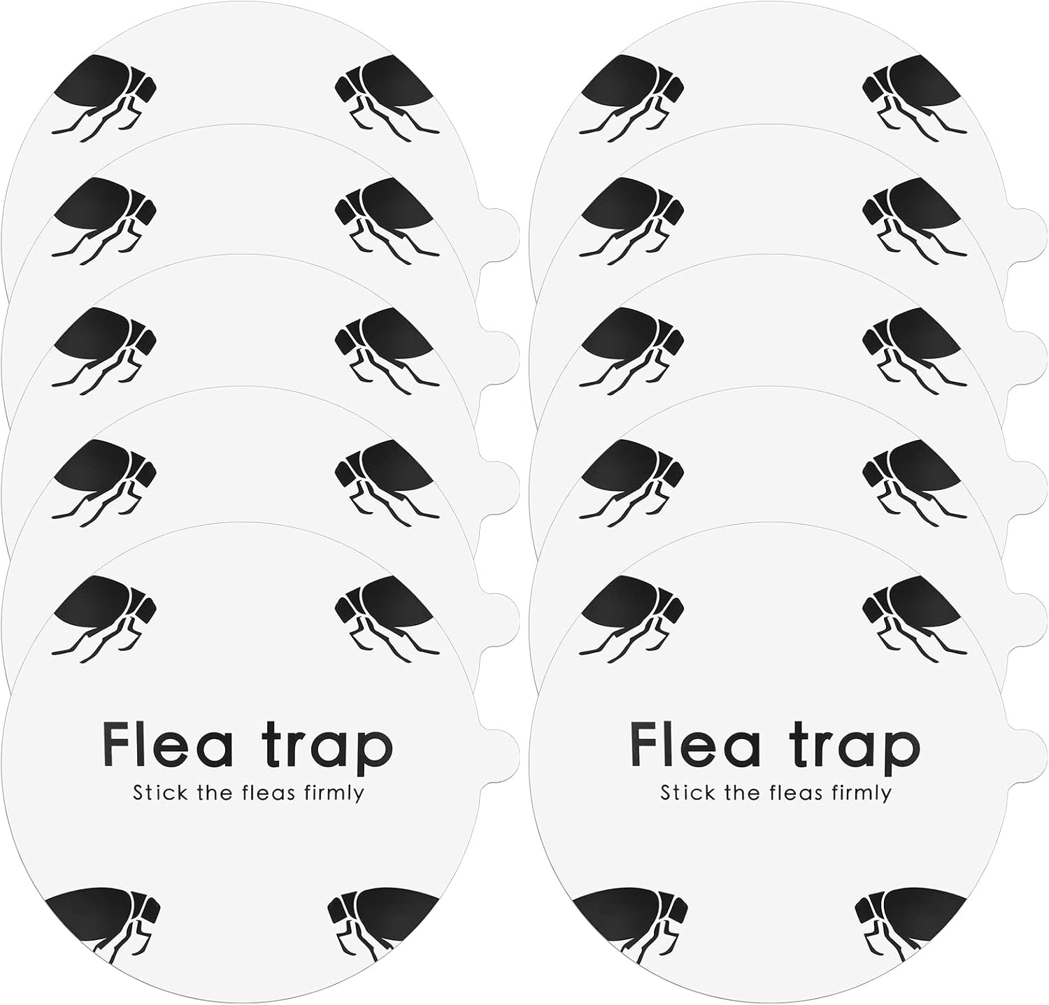 Flea Trap Sticky Pads Refills, 10 Pack 7.1 Inch Round Replacement Glue Boards Refill Discs for Most Flea Light Trap for Inside Your Home, Non-Toxic Family Pet Safe Sticky Board for Indoor Bed Bug Lamp