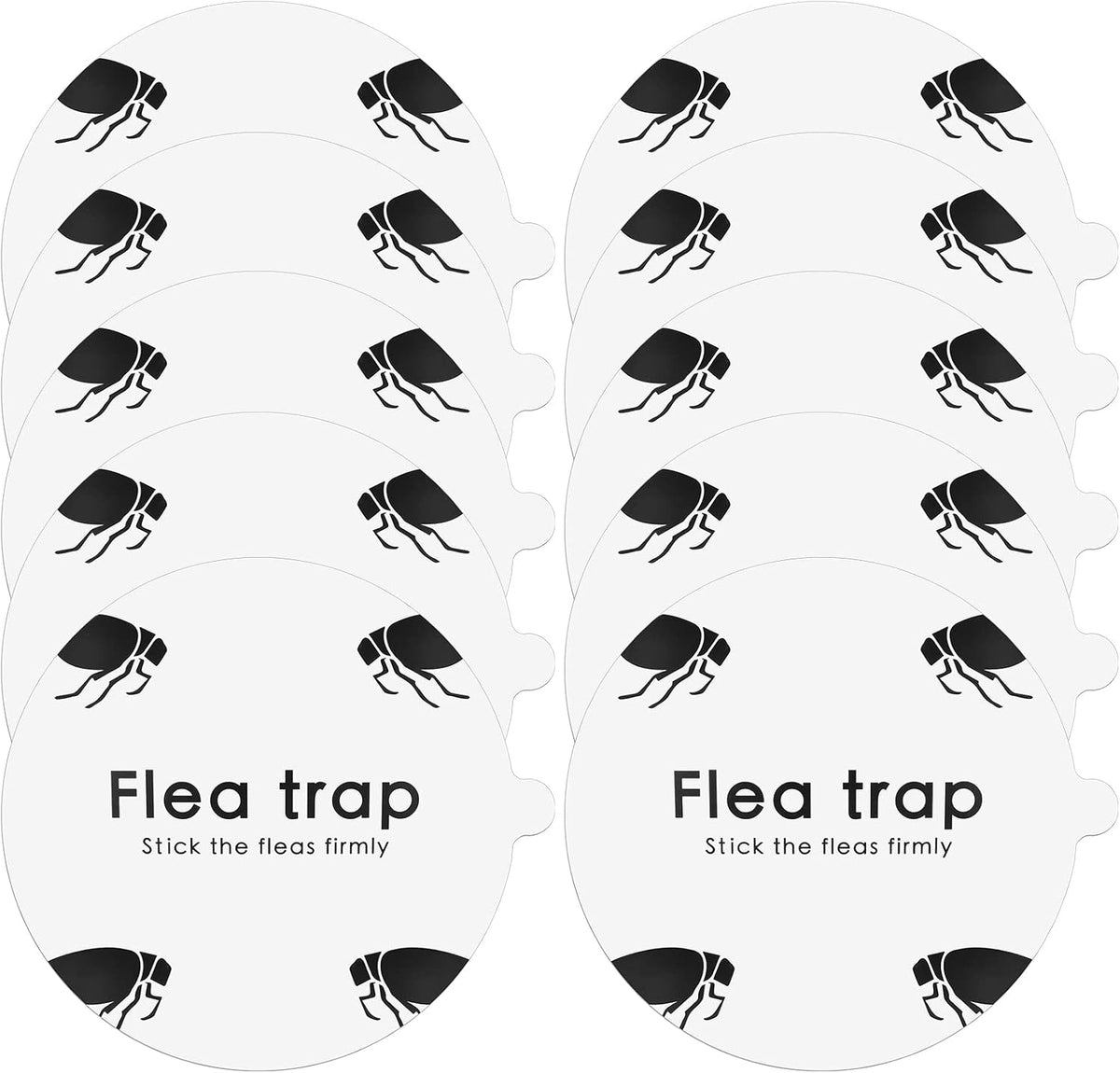 Flea Trap Sticky Pads Refills, 10 Pack 7.1 Inch Round Replacement Glue Boards Refill Discs for Most Flea Light Trap for Inside Your Home, Non-Toxic Family Pet Safe Sticky Board for Indoor Bed Bug Lamp