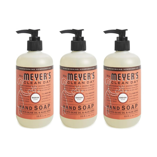 MRS. MEYER'S CLEAN DAY Liquid Hand Soap, Radish Scent,12.5 Fl Oz. (Pack of 3)