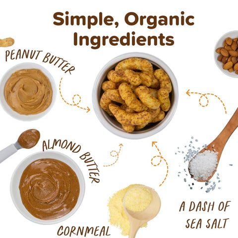 Puffworks Organic Baby Peanut & Almond Puffs Variety Pack, 0.5 oz, 12 Pack