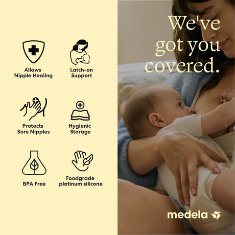 Medela Contact Nipple Shields, For Breastfeeding Comfort, Size M 20mm, 2ct