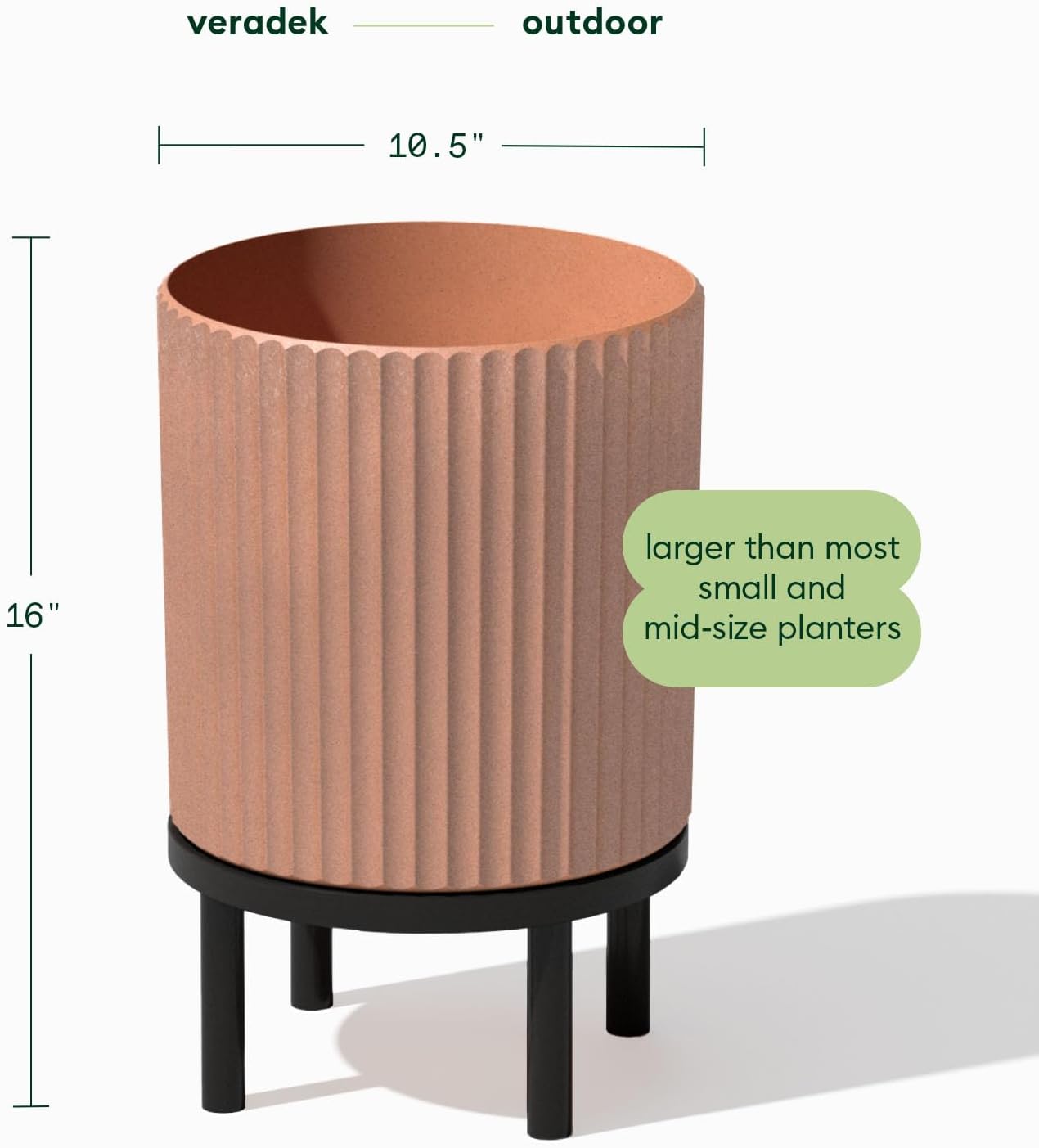 Veradek Demi Series Raised Planter - Round Planter with Stand
