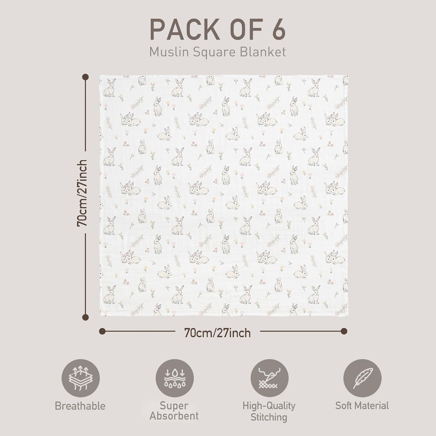 GLLQUEN BABY Receiving Blankets Girl Muslin Swaddle Blankets for Newborn