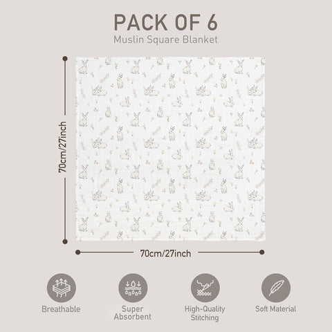 GLLQUEN BABY Receiving Blankets Girl Muslin Swaddle Blankets for Newborn